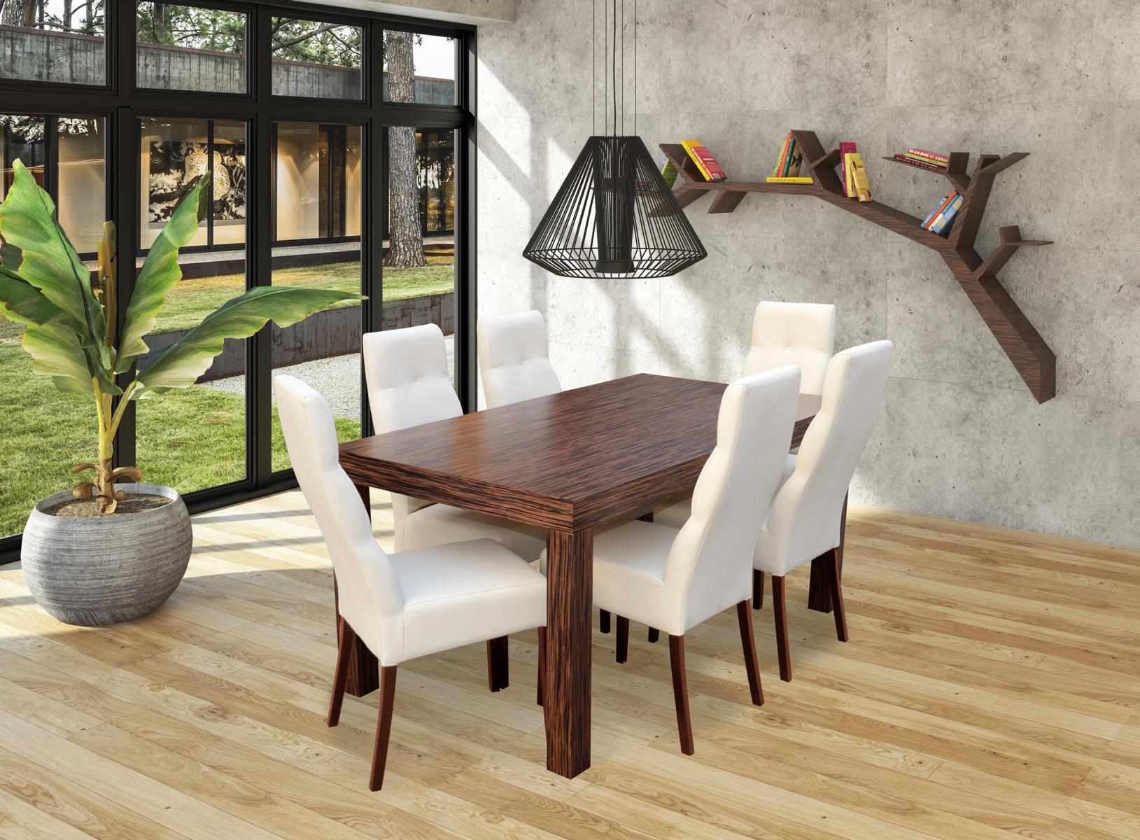 Klassischer Esstisch Tisch Holz Esszimmer Garnitur 6x Stuhl Set Stühle 7 tlg.Set