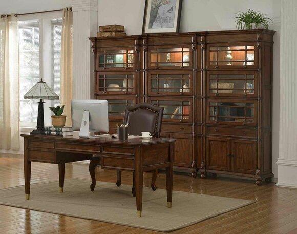 Schreibtisch Chef Tische Zimmer Schrank Sessel Büro Klassisches Holz