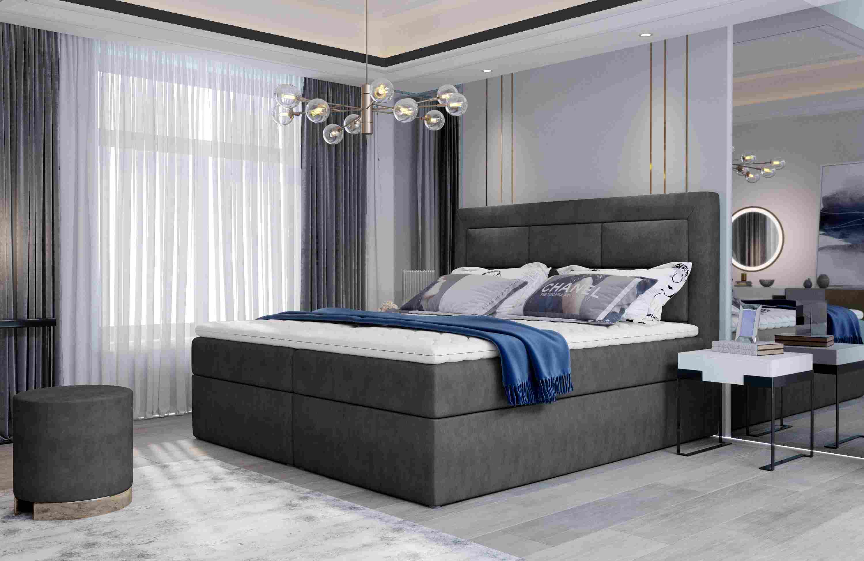 Textil Design Bett Doppel Betten Luxus Ehe Modernes Hotel Gestell Schlaf