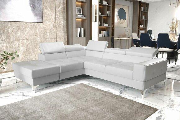 Ecksofa L-Form Sofa Wohnlandschaft Polster Multifunktion Design Modern Textil