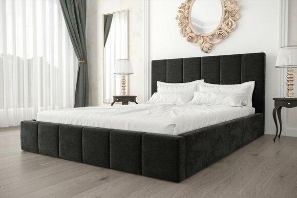 Doppelbett Luxus Samt Textil Bett Doppel Schlafzimmer Design 160x200cm