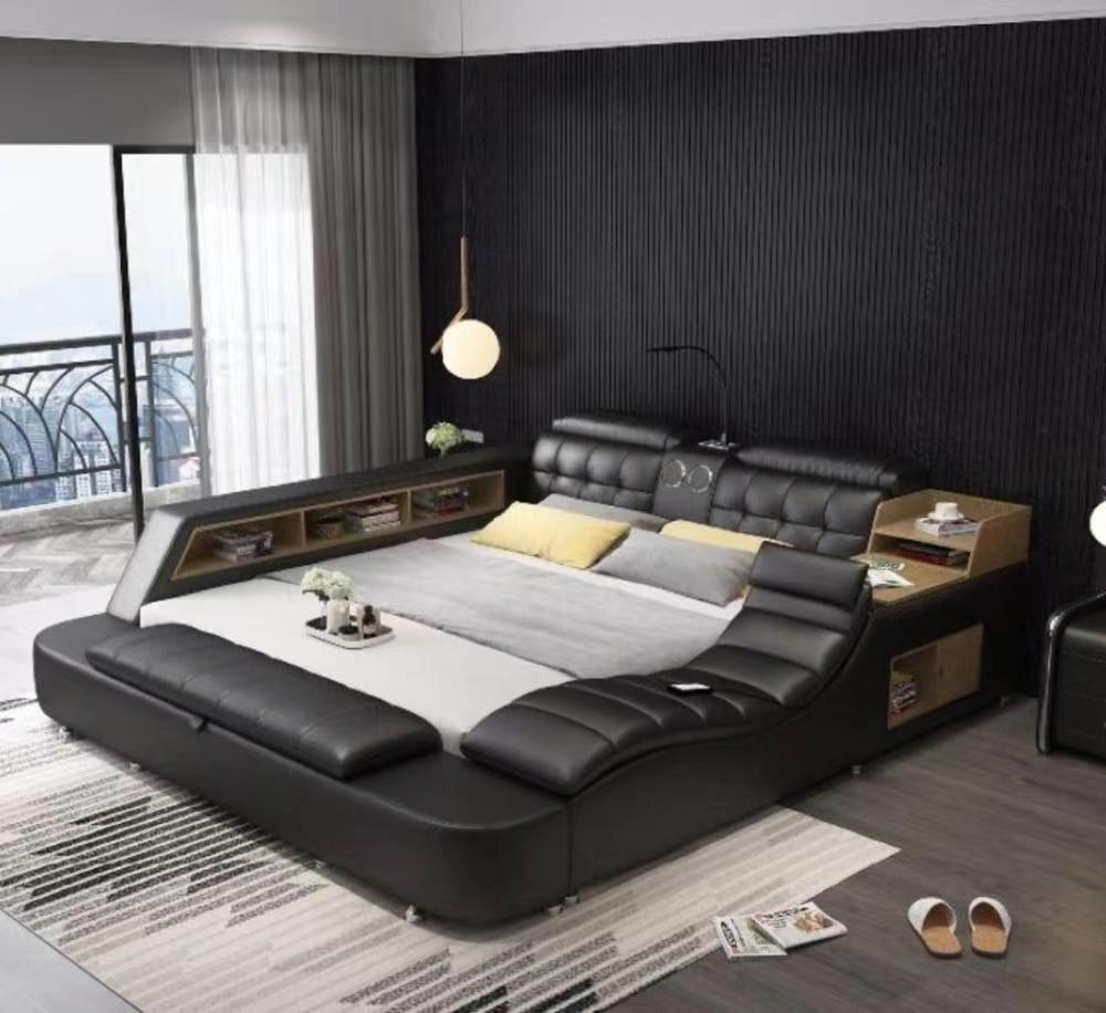 Doppelbett Polsterbett Schlafzimmer 180x200cm Multifunktion Bett Betten