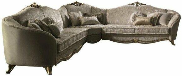 Ecksofa Wohnlandschaft Sofa Couch L Form Polster Couchen Textil arredoclassic