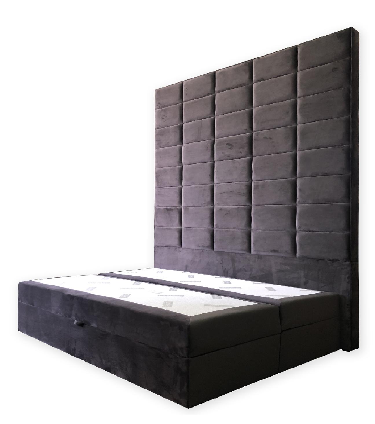 Doppelbett Polster Bett Braun 180x200 Betten Luxus Design Möbel Wand Paneel Neu