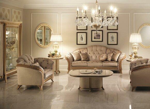 Sofagarnitur 3+2+1 Sitzer Wohnlandschaft Sofa Couch Arredoclassic Garnitur Sofas