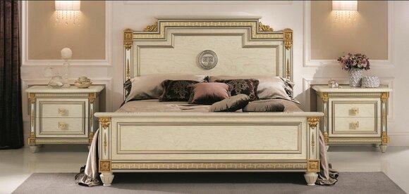 Italienische Möbel Bett Betten Holzbett Echtholz Doppelbett Neu arredoclassic