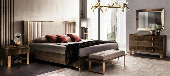 Bett Polster Design Doppel Hotel Betten Schlaf Zimmer 180x200cm arredoclassic