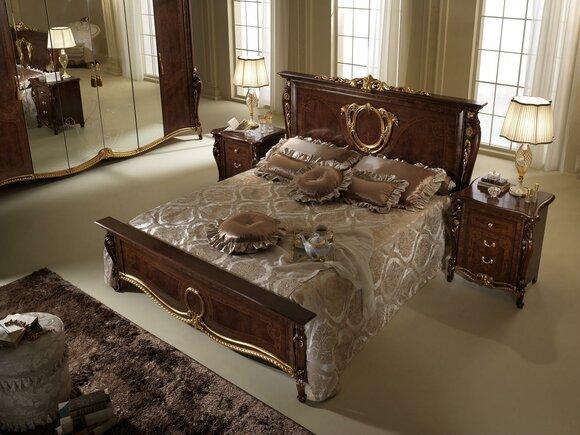 Bett 2x Nachttisch 3 tlg Schlafzimmer Set Design Modern Luxus Klassische Möbel
