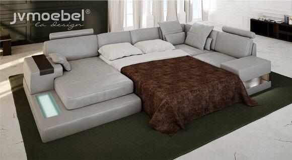 Moderne Eckcouch Lederpolster Couch Sofa U Form Wohnzimmer Design Ecksofa Möbel