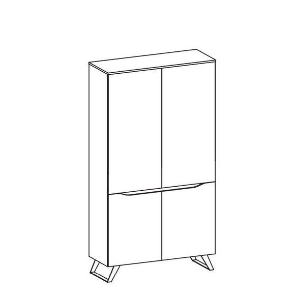 Luxus Vitrine Holz Designer Schrank Vitrinen Schränke Regale 108,8 x 57,3cm Neu