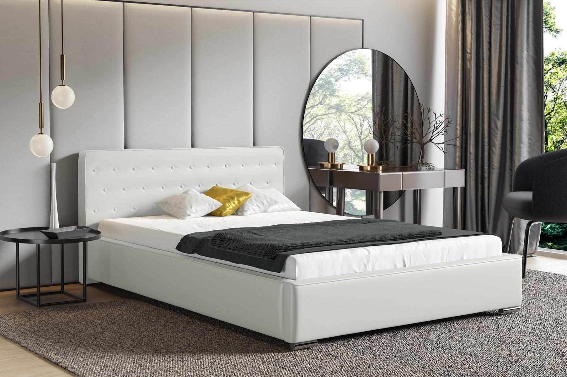 Doppelbett Ehebett Bettgestell Bett Polsterbett Betten Polyester Bettrahmen Neu