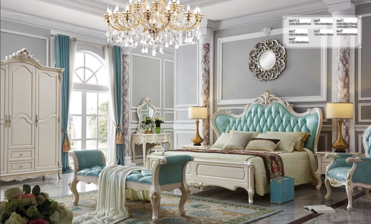 Klassisches Bett Barock Rokoko Hotel Betten Polsterbett Doppelbett Chesterfield