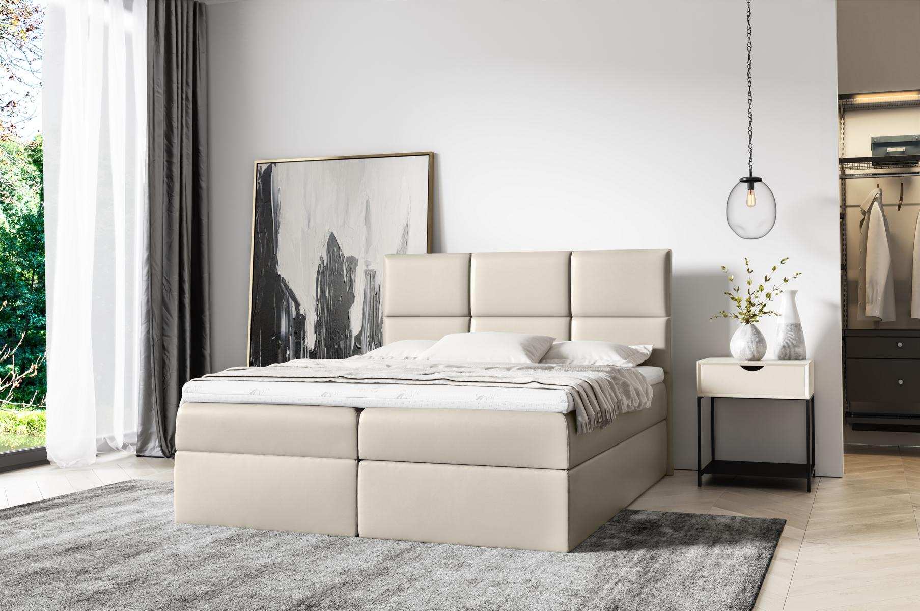 Polsterbett Boxspringbett 160x200 Design Doppel Hotel Modern Bett Betten Möbel