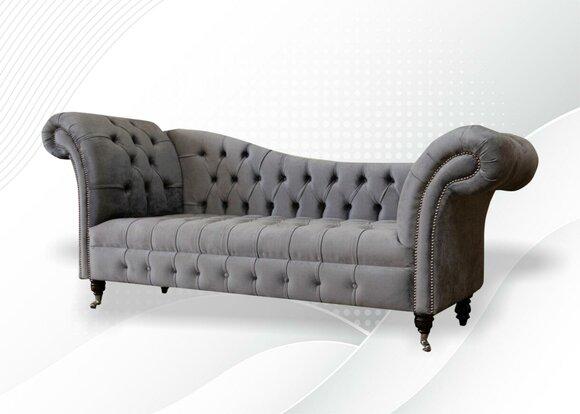 Lounge Sofa Wohnzimmer Stoff Couchen Chaiselounge Chesterfield Sitzpolster Neu