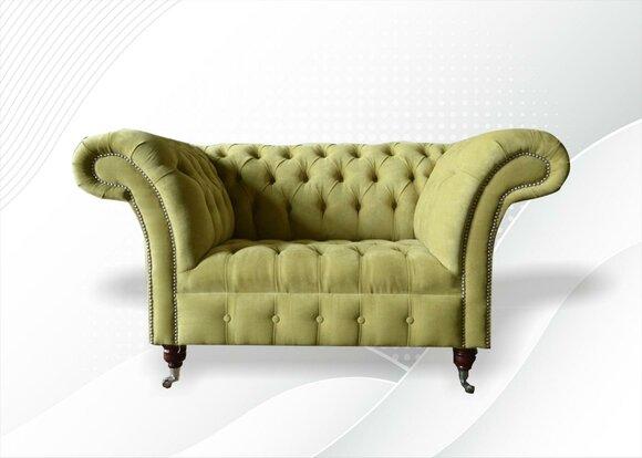 Chesterfield Sofa Couch Polster Garnitur 1,5 Sitzer Sofas Klassisch Einsitzer