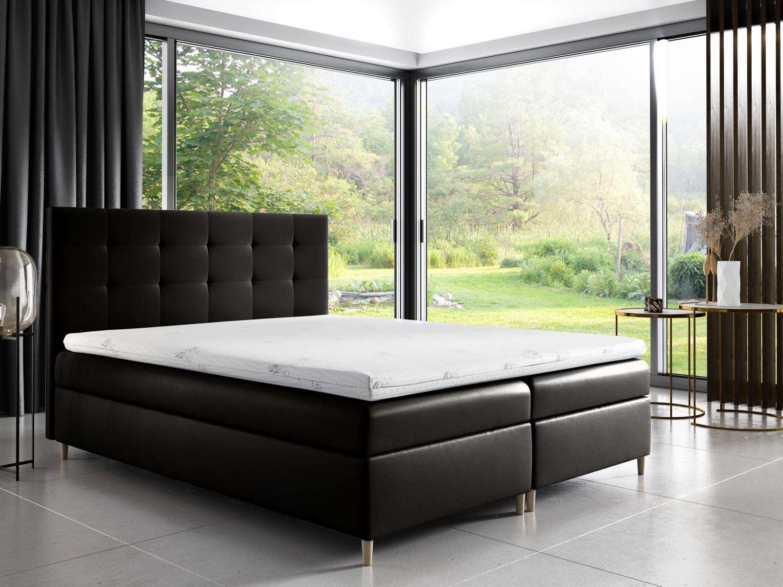 Doppel Hotel Modern Bett Schlafzimmer Betten Design Boxspringbett Bettkasten Neu