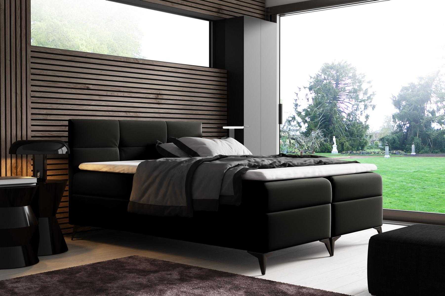 Bett mit Bettkasten 180x200 Boxspringbett Design Doppel Hotel Modern Betten Neu