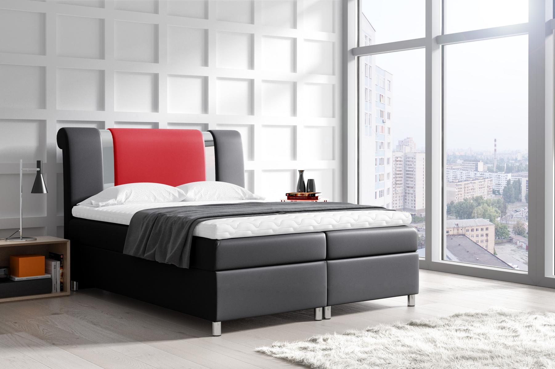 Bett mit Bettkasten Boxspring Betten Möbel Doppel 160x200 Schlafzimmer Hotel Neu