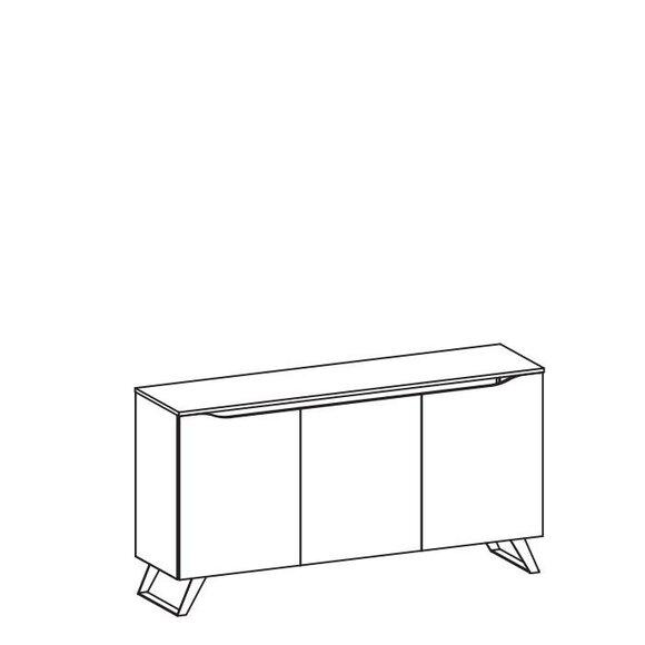 Design Möbel Hotel Anrichte Modern Kommode Schrank Kommoden Holz Regal 3 Türen