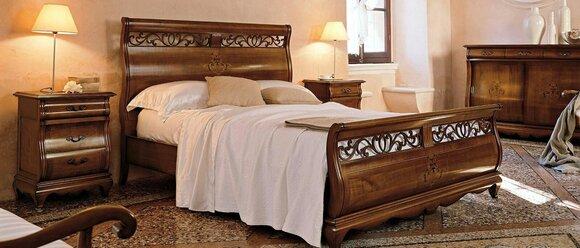 Doppelbett 2 Nachttische Massivholz Schlafzimmermöbel Massivholz Set Neu