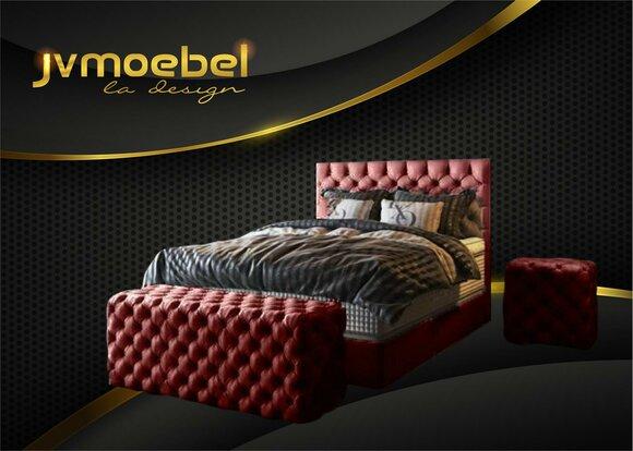 Luxus Bett Boxspringbett Schlafzimmer Betten Design Möbel Samt Matratze Komplett