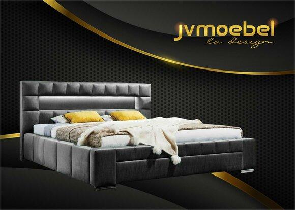 Bett inkl LED Beleuchtung Schlafzimmer Design Möbel Modern Betten Luxus Doppel