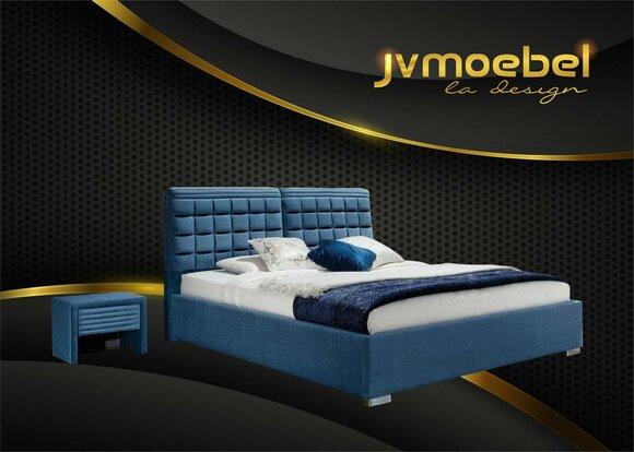 Luxus Boxspring Bett Design Stoff Hotel Blaue Betten Schlafzimmer Möbel Doppel