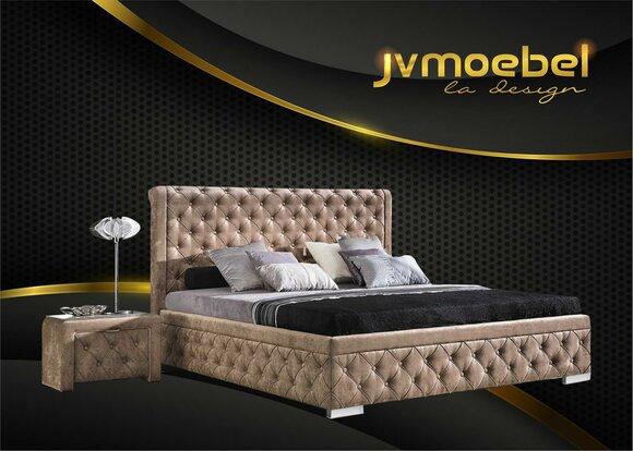 Bett 2x Nachttisch 3 tlg. Schlafzimmer Set Design Möbel Modern Luxus Betten Neu