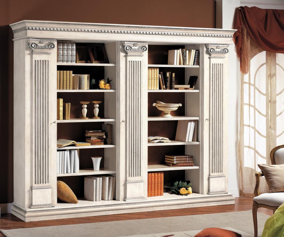 Wohnzimmer Schrank Bücherregal Holz Büroschrank Regal Schränke Vitrine Italien