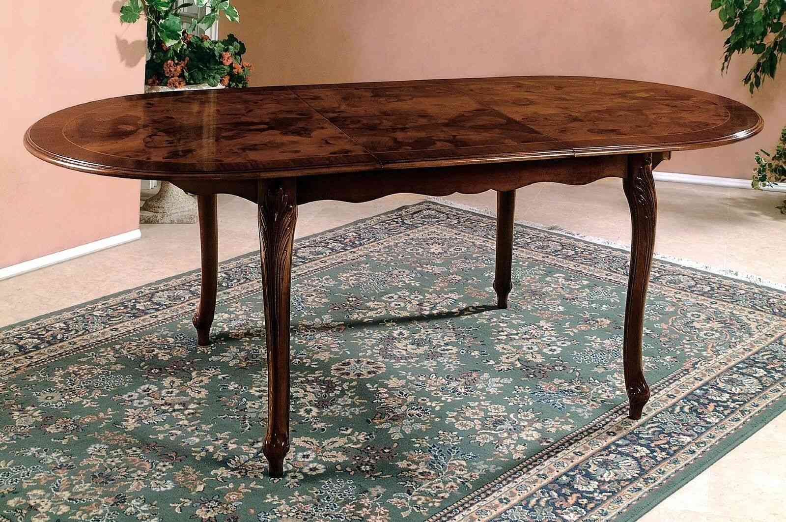 Esstisch Ovaler Holz Tisch Möbel Tische Einrichtung Massivholz Italien Rund Neu