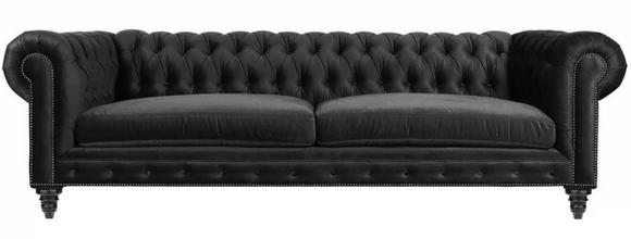 Chesterfield Schwarz Wohnzimmer Modern Dreisitzer Kreative Möbel Textil Stoff