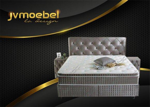 Edles Bett 3-teiliges Set Nachttisch Möbel Luxusmatratze Schlafzimmer Neu