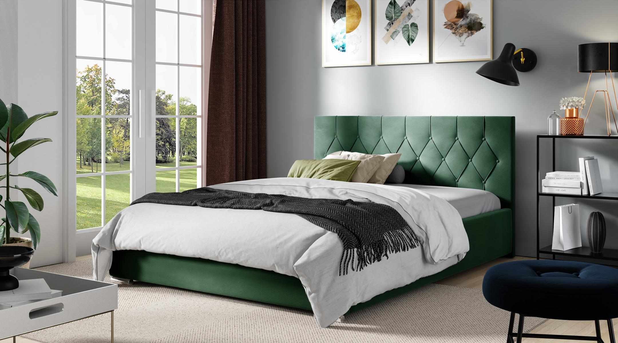 Bettrahmen Stoff Textil Design Doppel Hotel Modern Bett Schlafzimmer Betten Neu