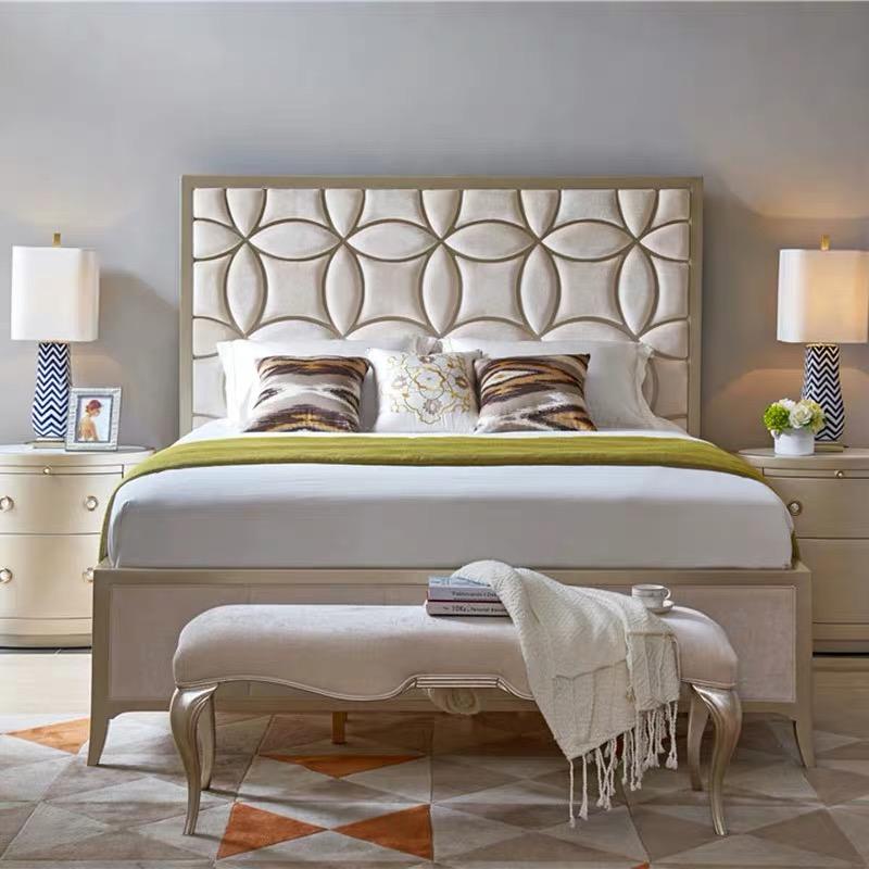 Modernes Designer Holz Bett Edles Polster Möbel Doppel Betten Neu Schlafzimmer