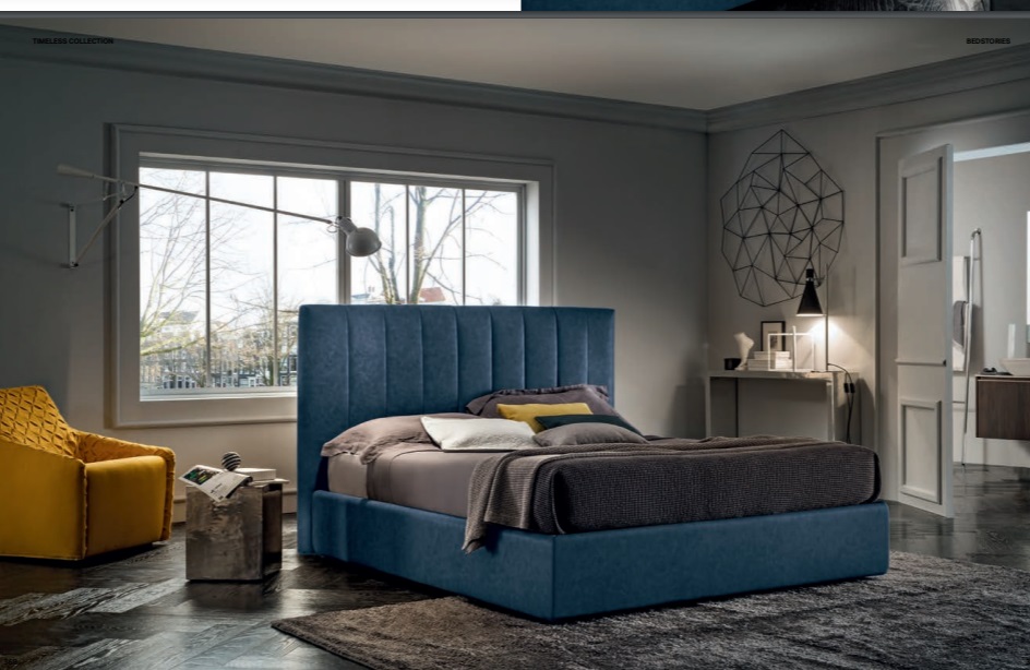Designer Bett Schlafzimmer Betten Textil Hotel Luxus Polster Sitz Stoff Italien