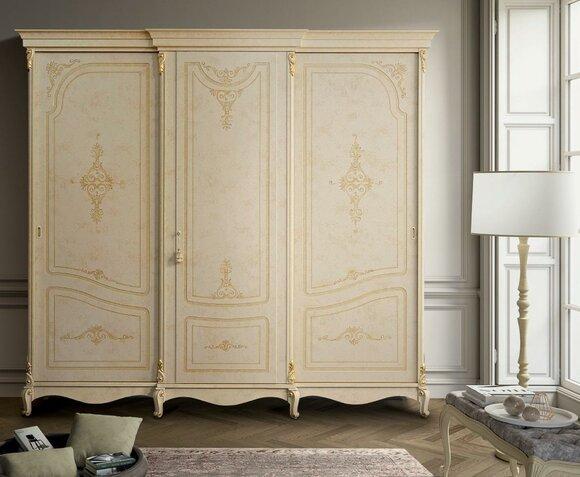 Schrank Kleiderschrank Barock Stil Möbel Klassische Schlafzimmer Schränke Holz