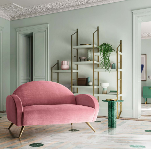 Design Büro Office Kanzlei Bank Couchen Sofa 2 Sitzer Couch Polster Stoffsofa