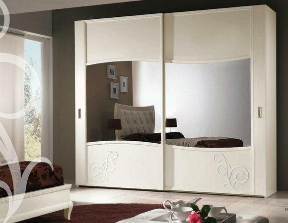 Luxus Kleiderschrank mit Schiebetüren Schlafzimmer Kleiderschrank Holz Kleiderschränke Design Neu
