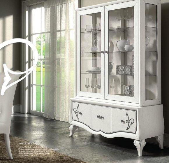 Luxus Vitrine Glas Schrank Antik Stil Modern Holz Vitrinen Italienische Möbel