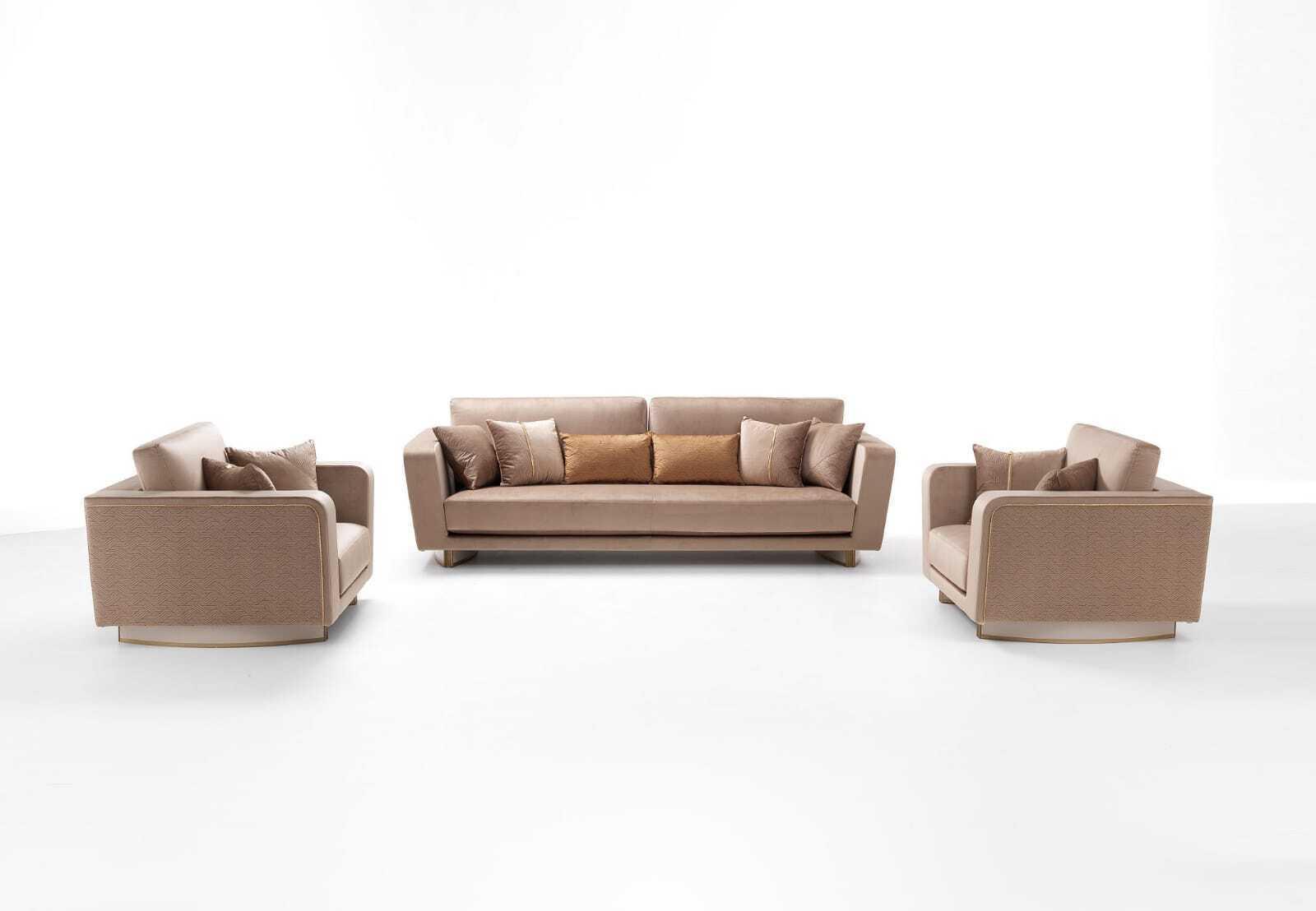 Sofagarnitur 3+1+1 Sitzer Set Design Sofa Polster Couchen Couch Klassisch 3 tlg.