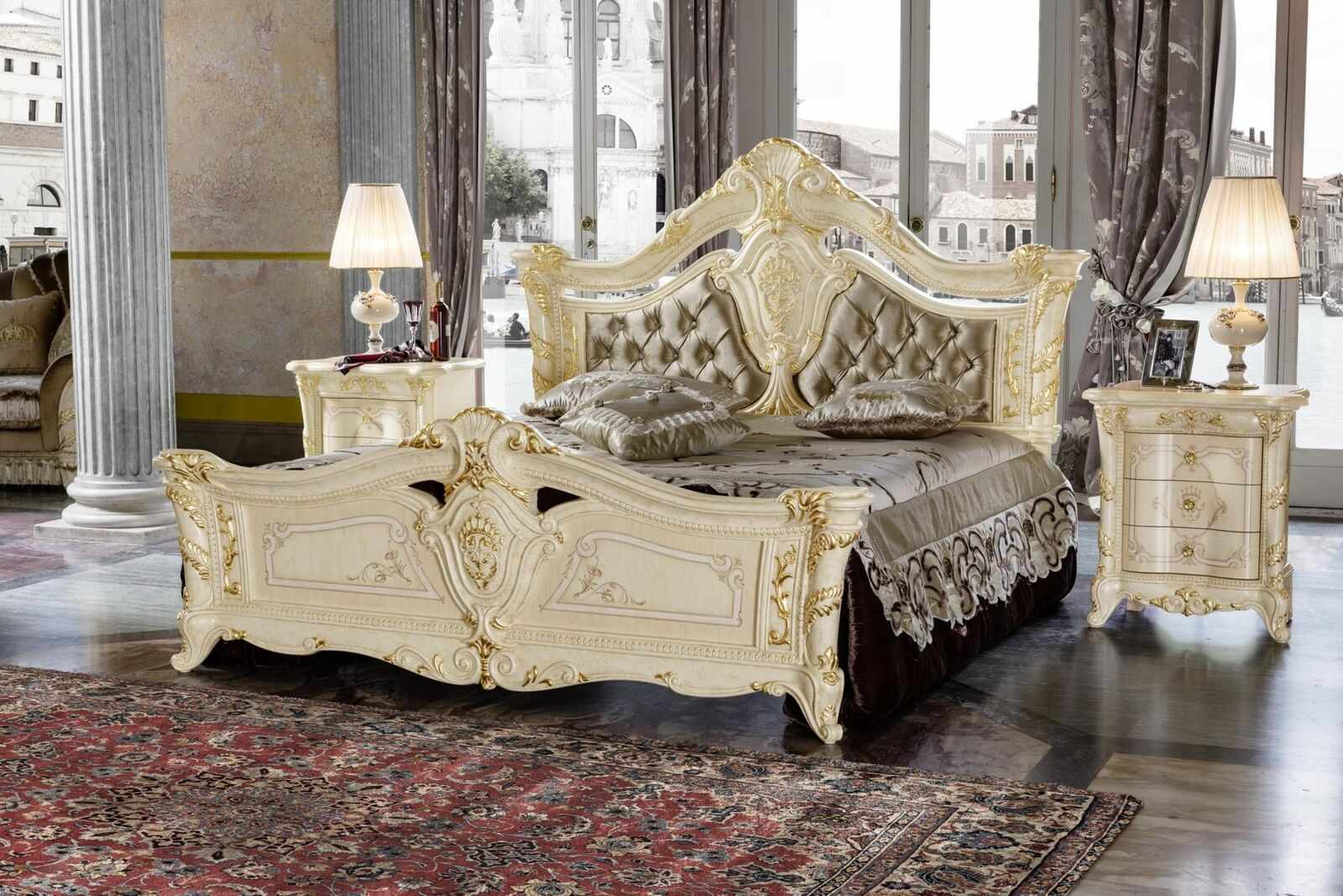 Design Möbel Modern Bett 2x Nachttisch 3 tlg Schlafzimmer Set Luxus Betten Neu