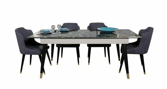 Luxus Esszimmer Tisch Design 4x Stühle Essgruppe Lehnstühle Set Garnitur Möbel