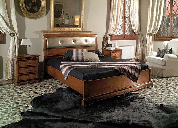 Bett Doppelbett Vaccari cav giovanni Massivholz Schlafzimmer Design Möbel