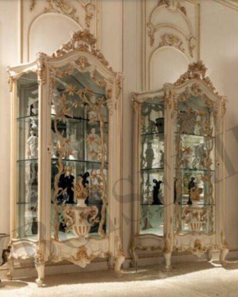 Vitrinen Glas Schrank Schränke Regal Holz Vitrine Design Modern Wohnzimmer Neu
