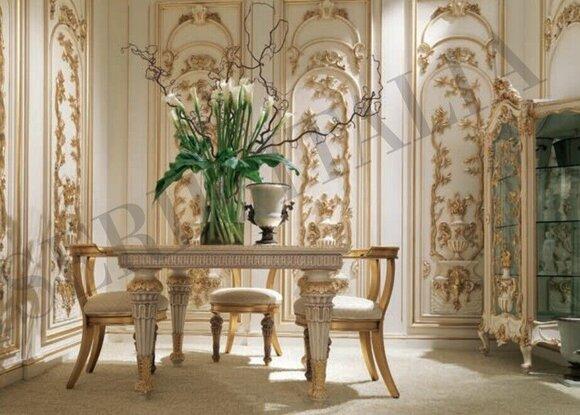 Möbel Einrichtung Gruppe Tisch + 4 Stuhl Set 5tlg. Esstisch Garnitur Esszimmer