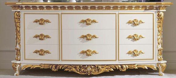 Kommode Wohnzimmer Kommoden Schubladen Holz Sideboard Schrank Schränke Massiv