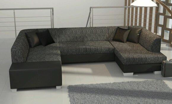 Wohnlandschaft Big XXL Schlafsofa Polster Sitz Eck Garnitur Bettfunktion Sofa