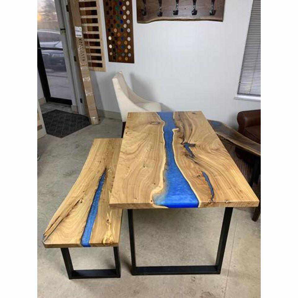 Design Tisch Bank Esstisch Küchentisch Wohnzimmer Tische Massiv 2tlg neu Bänke