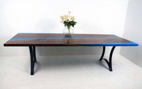 Moderne Tische Esstisch Design Tisch Harz Meer Fluss Möbel 220x90 Epoxid Ozean