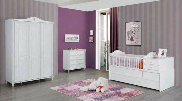 Kinderzimmer 3tlg Set Schlafzimmer Kleiderschrank Kommode Jugendzimmer Möbel Neu